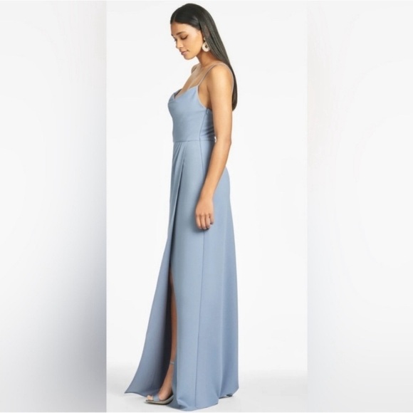 Sachin & Babi NWT Paulina Gown Evening Sleeveless Maxi Dress Slate Blue Sz 10 - Picture 2 of 4